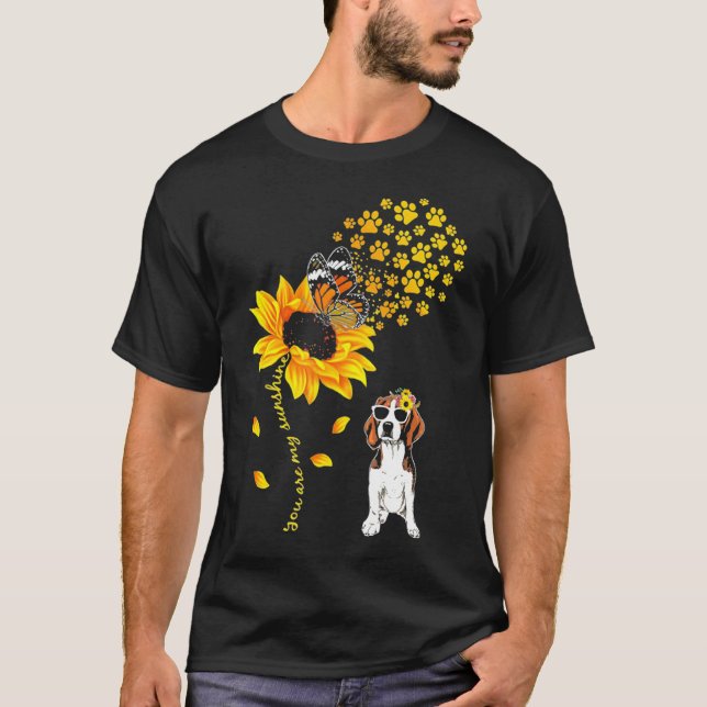 You Are My Sunshine Sunflower Beagle For Men Woman T-Shirt (Front)