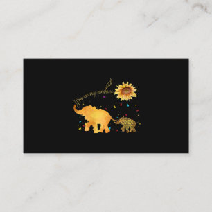 You Are My Sunshine Sunflower Elephant Autism Business Card