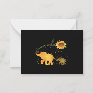 You Are My Sunshine Sunflower Elephant Autism Card
