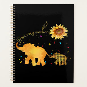 You Are My Sunshine Sunflower Elephant Autism Planner
