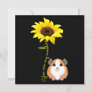 You Are My Sunshine Sunflower Guinea Pig Mom Card