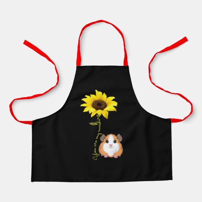 You Are My Sunshine Sunflower Guinea Pig Mum Apron (Front)