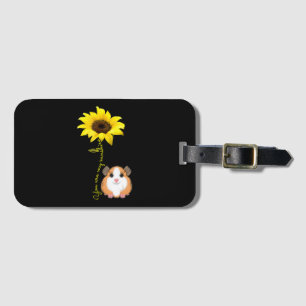 You Are My Sunshine Sunflower Guinea Pig Mum Luggage Tag
