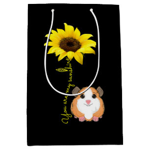 You Are My Sunshine Sunflower Guinea Pig Mum Medium Gift Bag