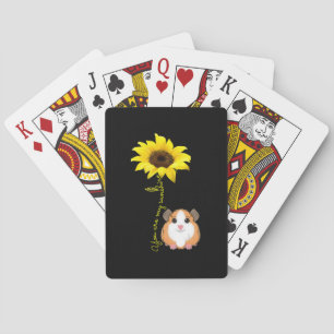 You Are My Sunshine Sunflower Guinea Pig Mum Playing Cards
