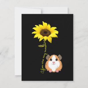 You Are My Sunshine Sunflower Guinea Pig Mum Thank You Card