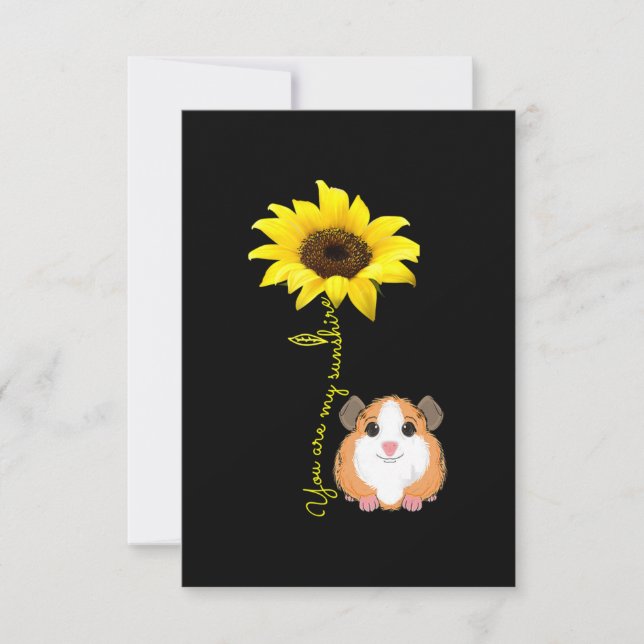 You Are My Sunshine Sunflower Guinea Pig Mum Thank You Card (Front)