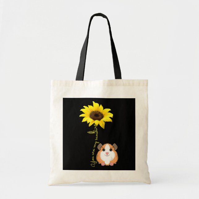 You Are My Sunshine Sunflower Guinea Pig Mum Tote Bag (Front)
