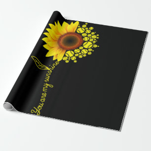 You Are My Sunshine Sunflower Softball Wrapping Paper