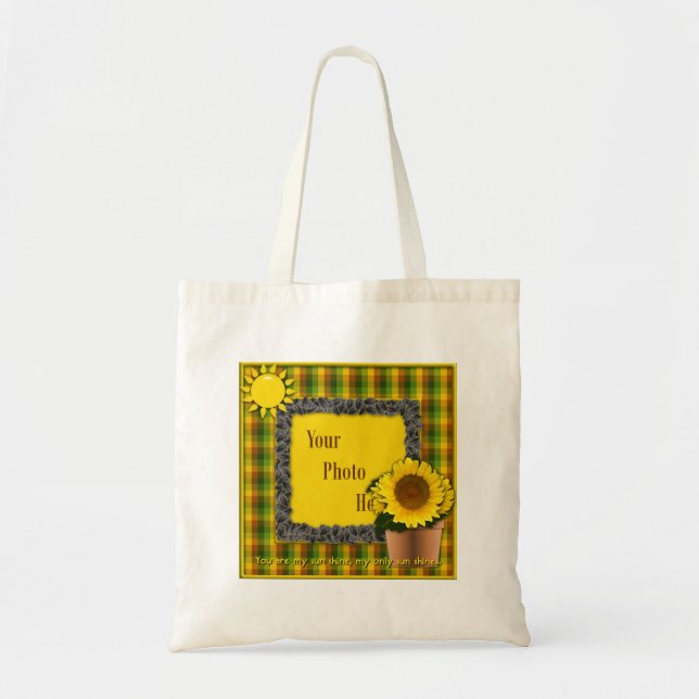 You Are My Sunshine Sunflower Tote Bag (Front)