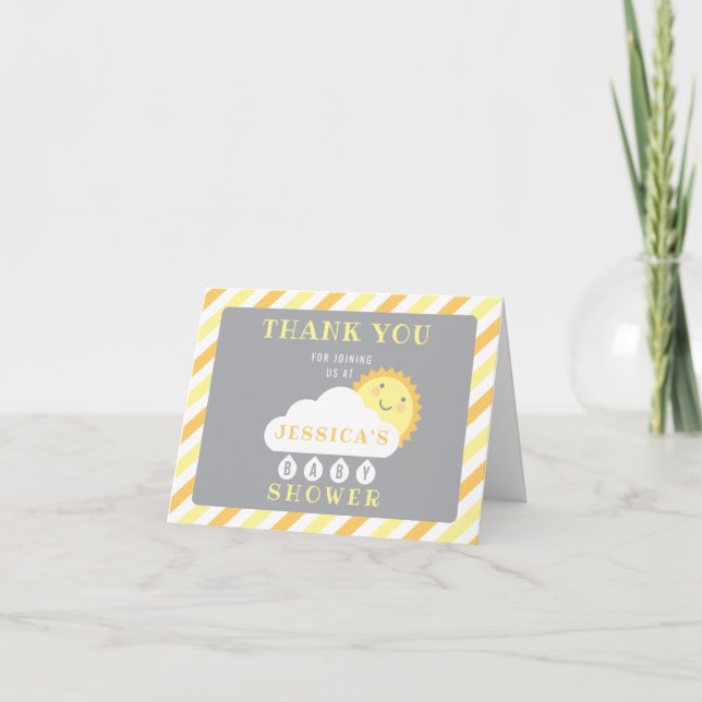 You Are My Sunshine Thank You Cards (Front)