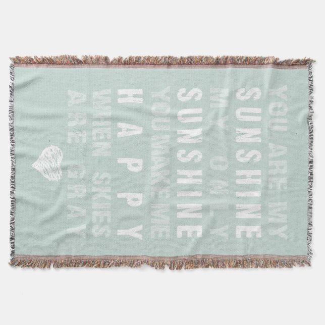 You Are My Sunshine Throw Blanket (Front)
