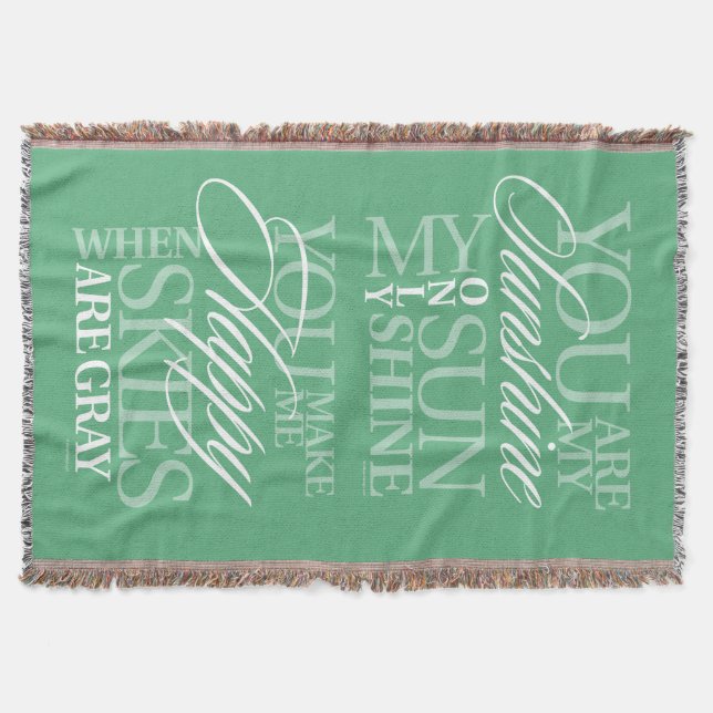 You Are My Sunshine Throw Blanket (Front)