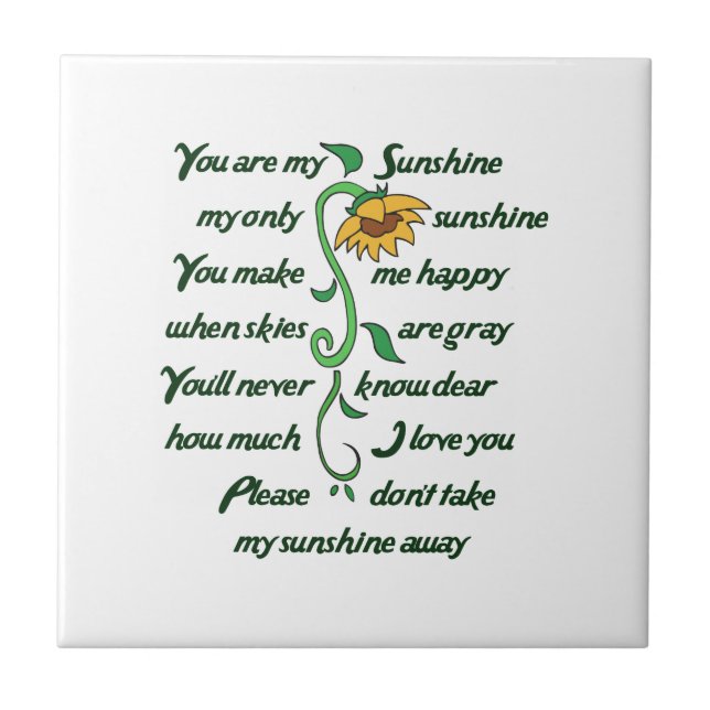 YOU ARE MY SUNSHINE TILE (Front)
