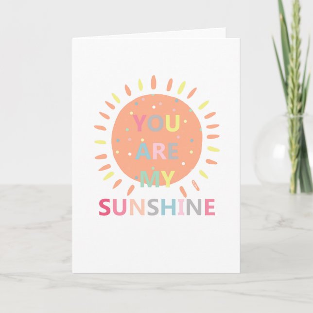 You are my sunshine Valentine's day anniversary Card (Front)