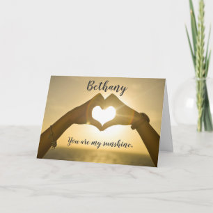 You Are My Sunshine Valentine's Day Card