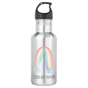You are my sunshine watercolor painted rainbow 532 ml water bottle