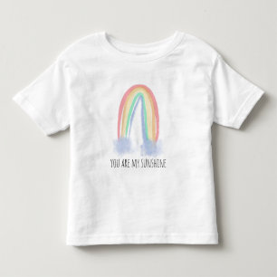 You are my sunshine watercolor painted rainbow toddler T-Shirt