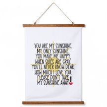 You Are My Sunshine Wood Topped Wall Tapestry
