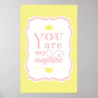 You Are My Sunshine Yellow and Pink Nursery