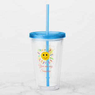 you are my sunshine yellow orange sun rays add nam acrylic tumbler