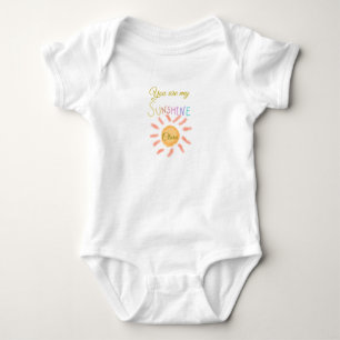 you are my sunshine yellow orange sun rays add nam baby bodysuit