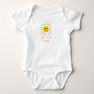 you are my sunshine yellow orange sun rays add nam baby bodysuit
