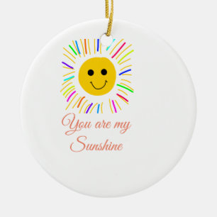 you are my sunshine yellow orange sun rays add nam ceramic tree decoration