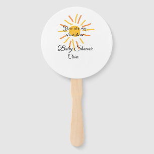you are my sunshine yellow orange sun rays add nam hand fan