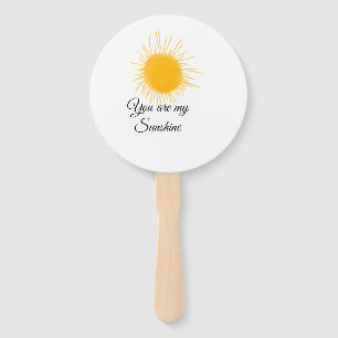 you are my sunshine yellow orange sun rays add nam hand fan
