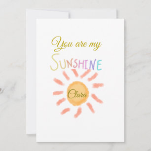 you are my sunshine yellow orange sun rays add nam holiday card
