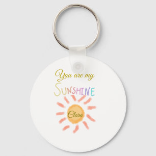 you are my sunshine yellow orange sun rays add nam key ring