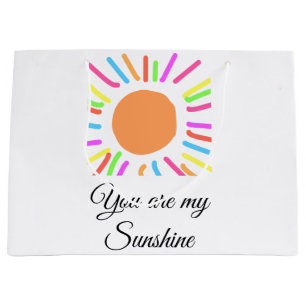 you are my sunshine yellow orange sun rays add nam large gift bag