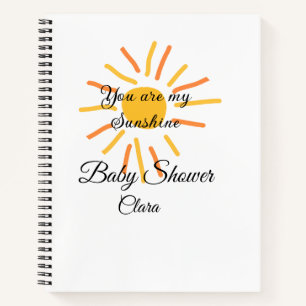 you are my sunshine yellow orange sun rays add nam notebook