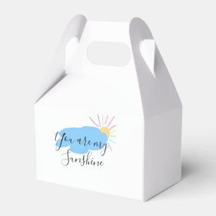 you are my sunshine yellow orange sun rays clouds favour box