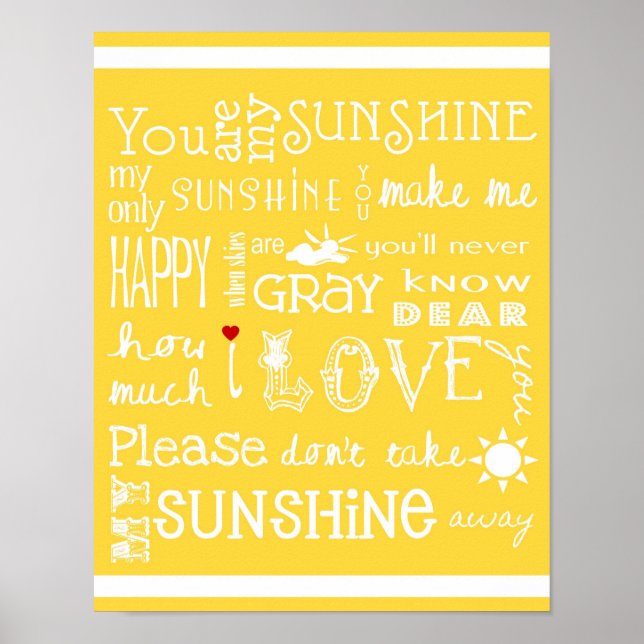 You Are My Sunshine - Yellow - Poster (Front)