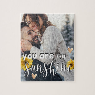 You Are My Sunshine Yellow Sunflower Photo Jigsaw Puzzle