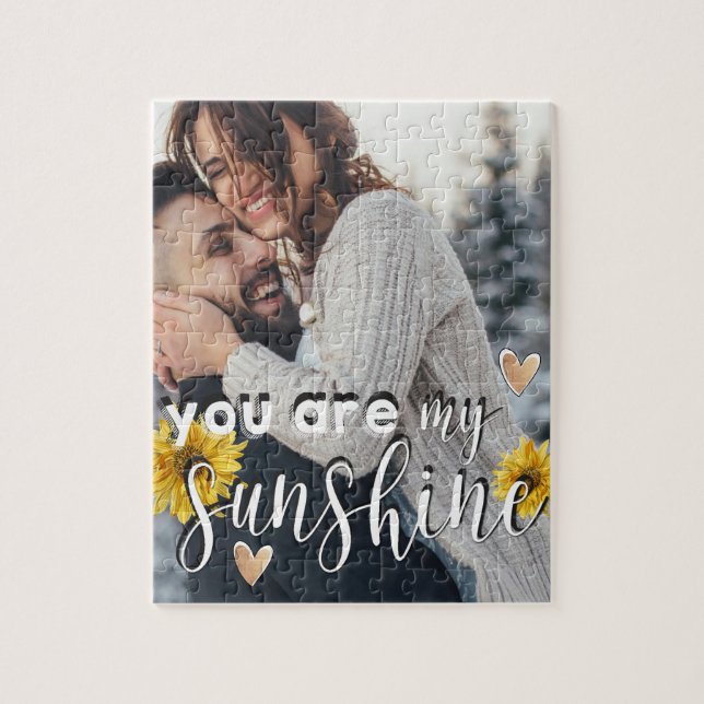 You Are My Sunshine Yellow Sunflower Photo Jigsaw Puzzle (Vertical)