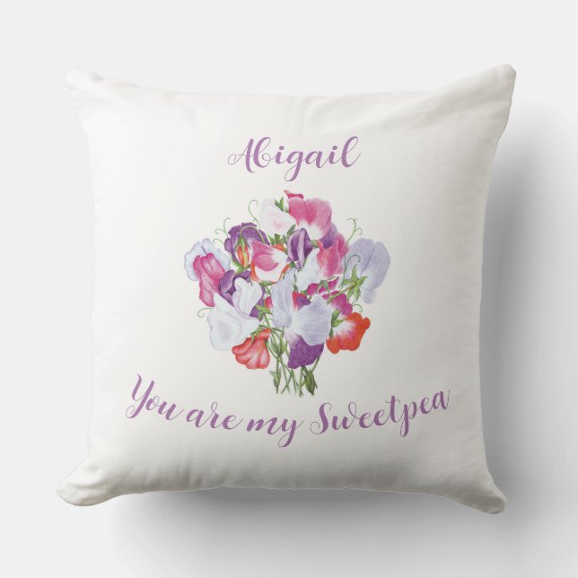 You are my Sweetpea Personalised Cushion (Front)