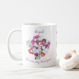 You Are My Sweetpea Personalised Mug