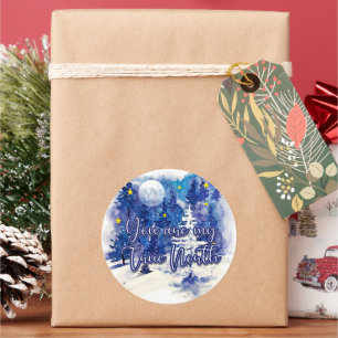 You Are My True North Classic Round Sticker