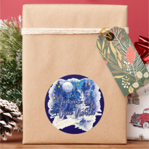 You Are My True North Classic Round Sticker