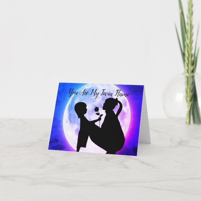You Are My Twin Flame Mum & Daughter Moon Card (Front)