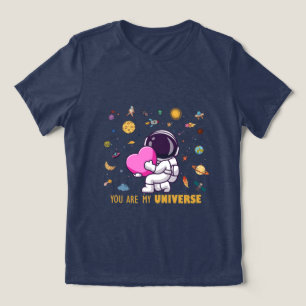 You Are My Universe – Cute Astronaut Space Love Tri-Blend Shirt