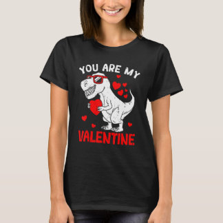 You Are My Valentine Dinosaur Rex Retro Valentine' T-Shirt