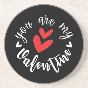 You are my Valentine, two little hearts Coaster