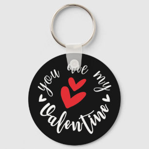 You are my Valentine, two little hearts Key Ring
