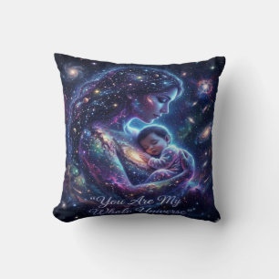 You Are My Whole Universe Cosmic Mother Baby Galax Cushion