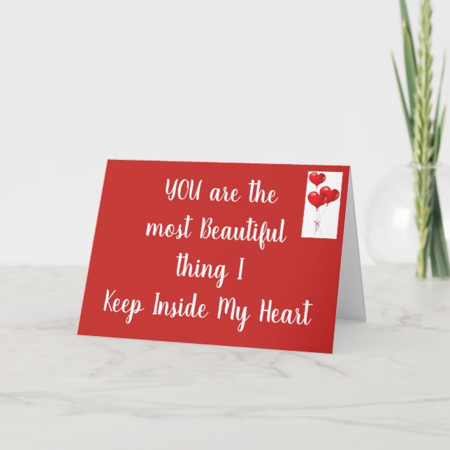 **YOU** ARE MY WORLD **LOVE CARD** HOLIDAY CARD (Front)