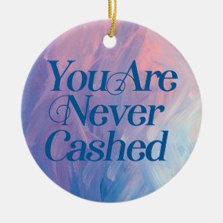 You are never cashed ceramic tree decoration